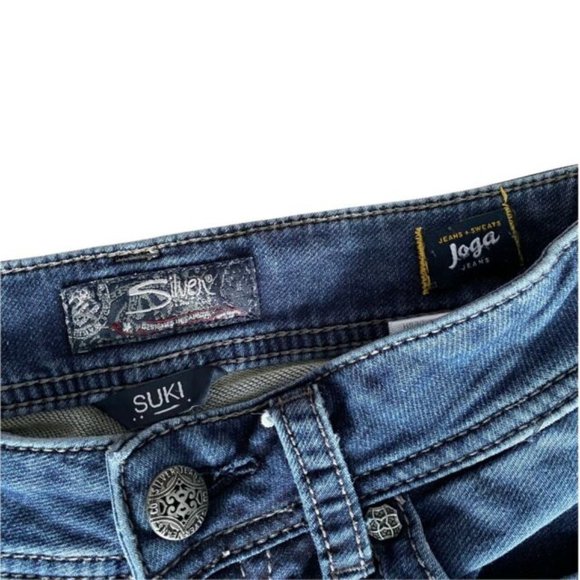 Silver Suki Mid Skinny Joga Jeans Women’s 28x31 Medium Wash Mid Rise - Picture 6 of 8